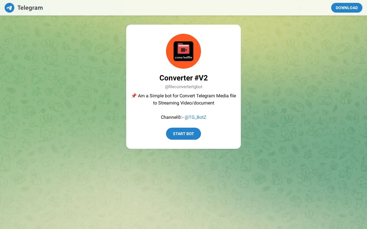 @fileconvertertgbot homepage screenshot