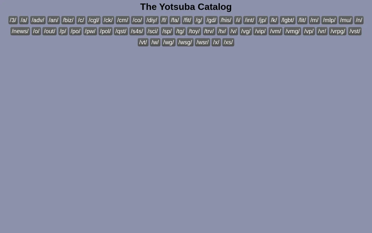 Yotsuba Catalog homepage screenshot