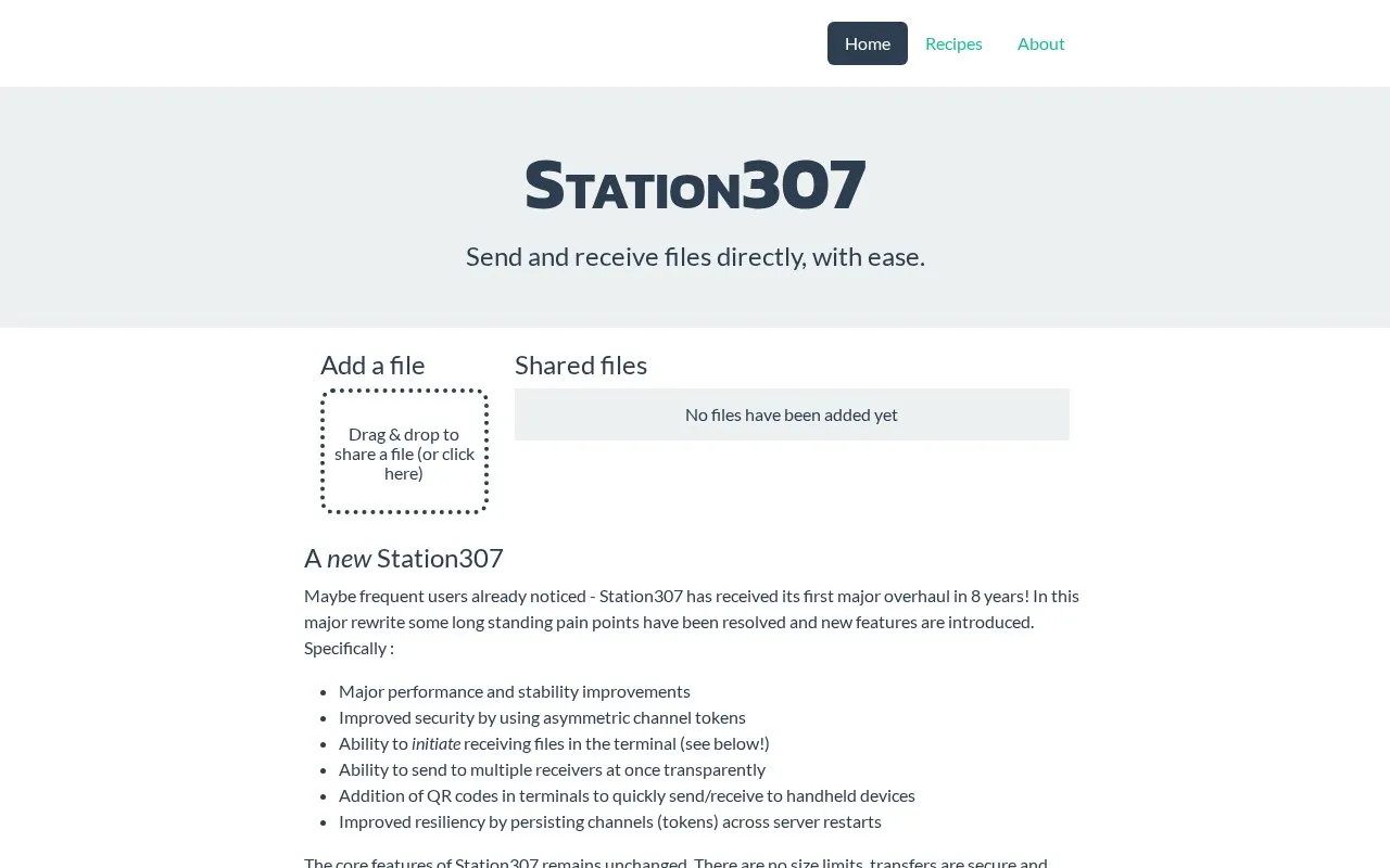 Station307 homepage screenshot