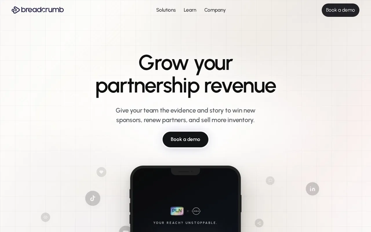 Breadcrumb.ai homepage screenshot