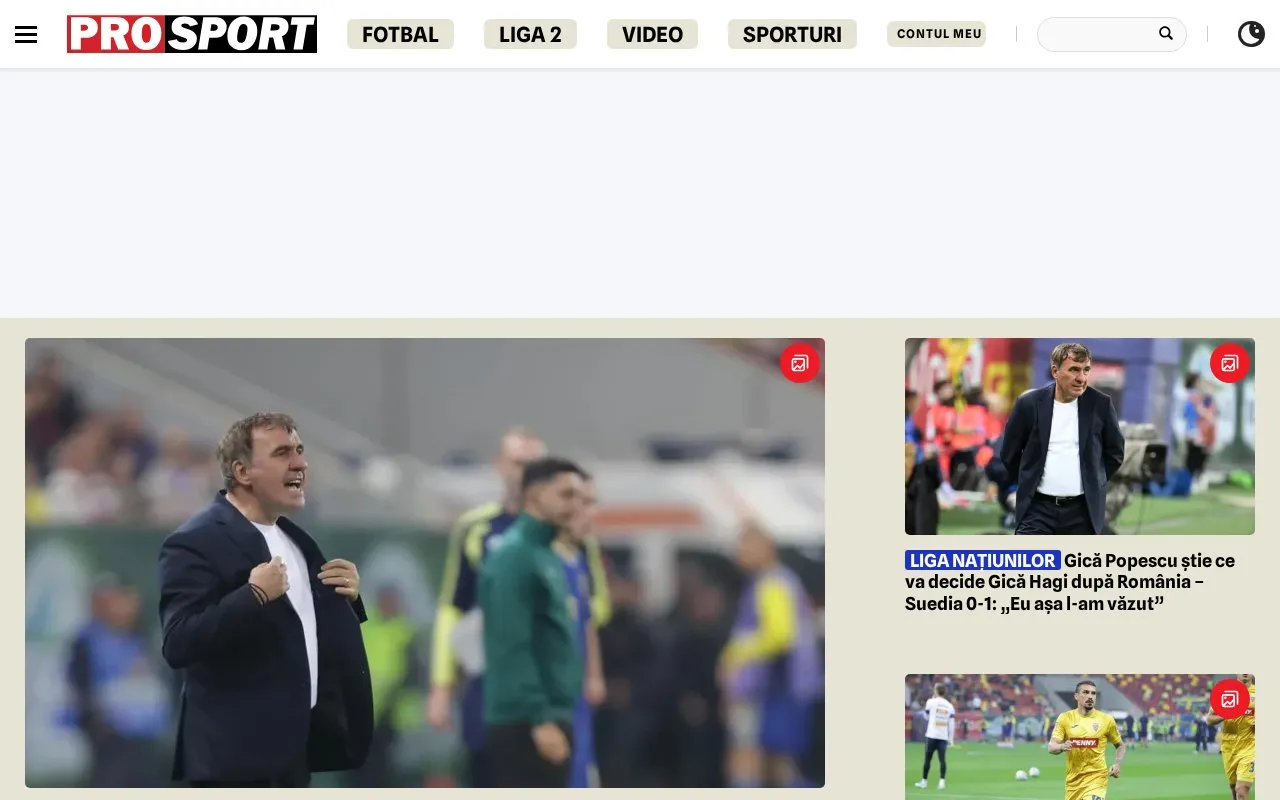 Prosport homepage screenshot