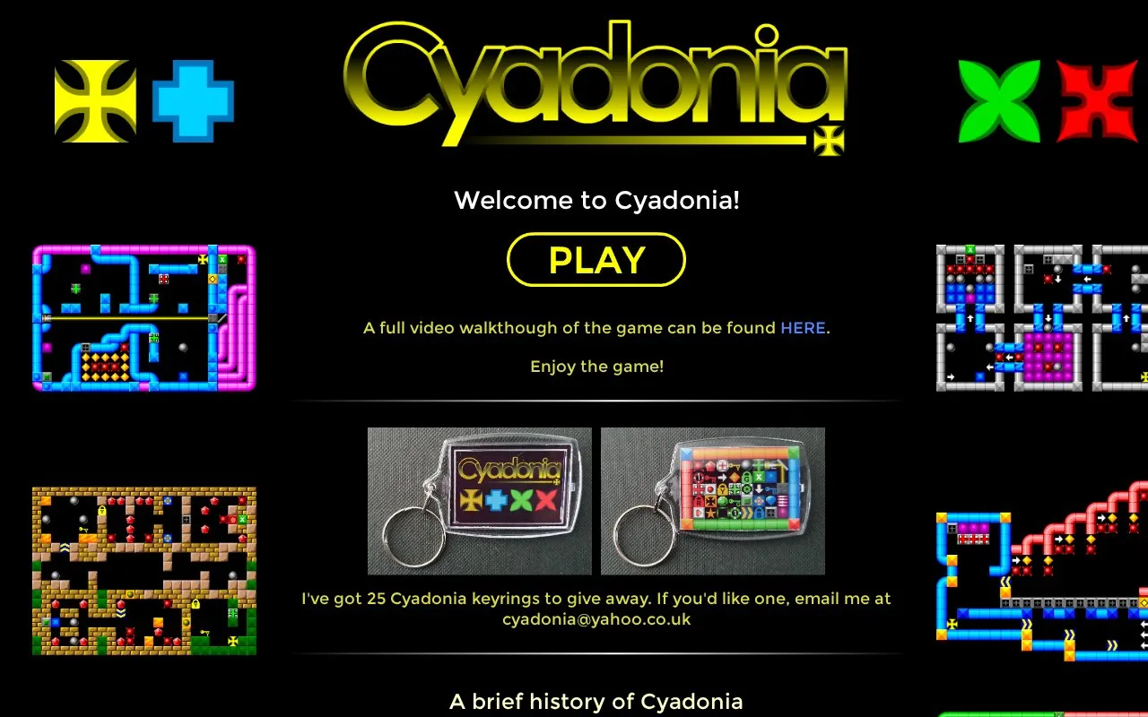 Cyadonia homepage screenshot