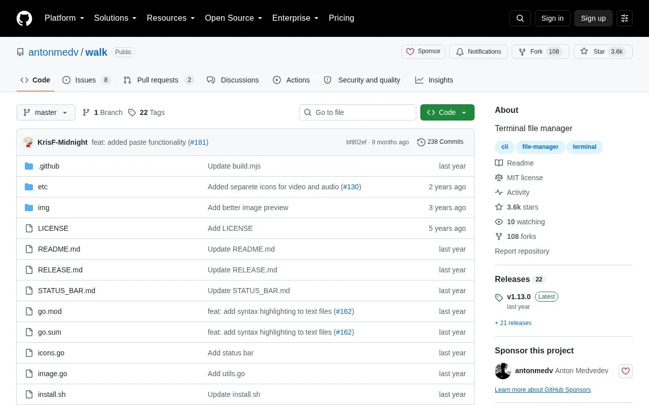 walk homepage screenshot