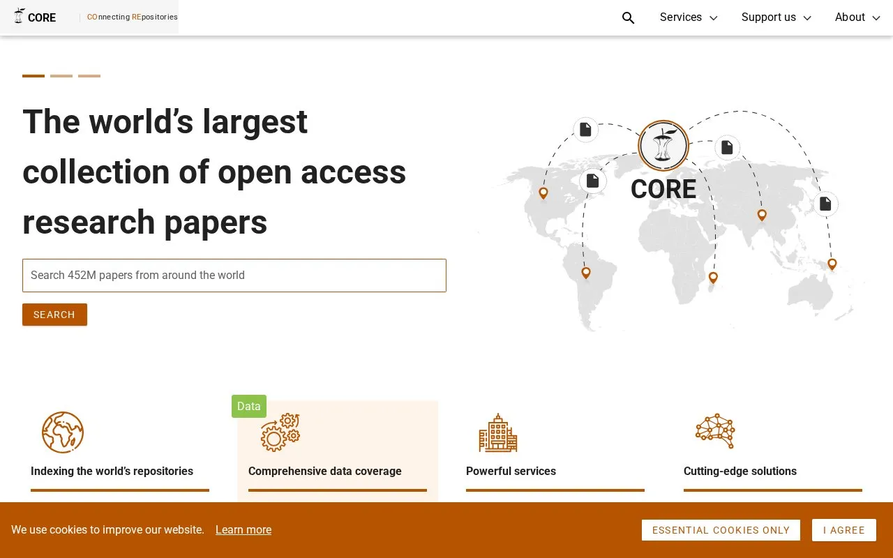 Legal Core homepage screenshot