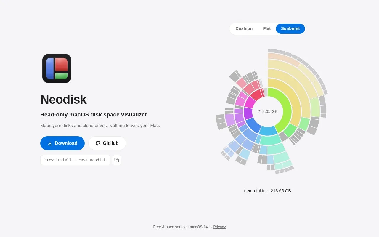 Neodisk homepage screenshot