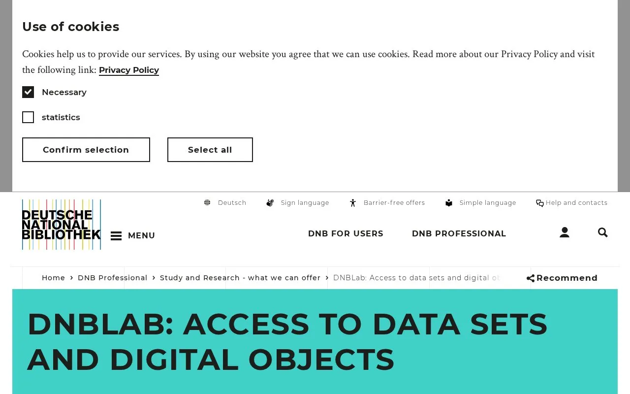 DNBLab homepage screenshot