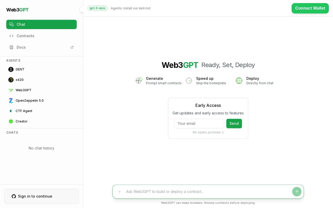 Web3 GPT homepage screenshot