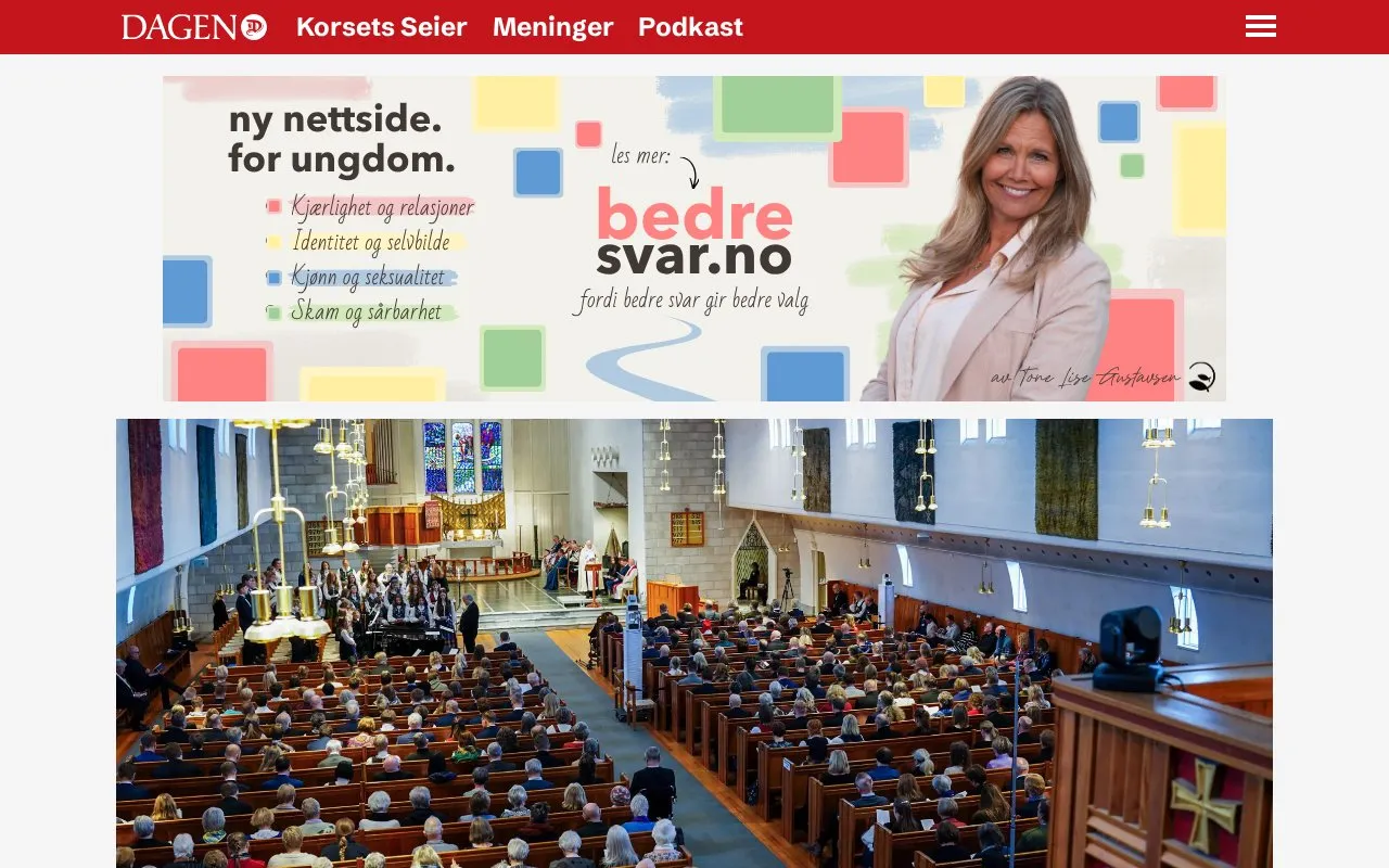dagen homepage screenshot