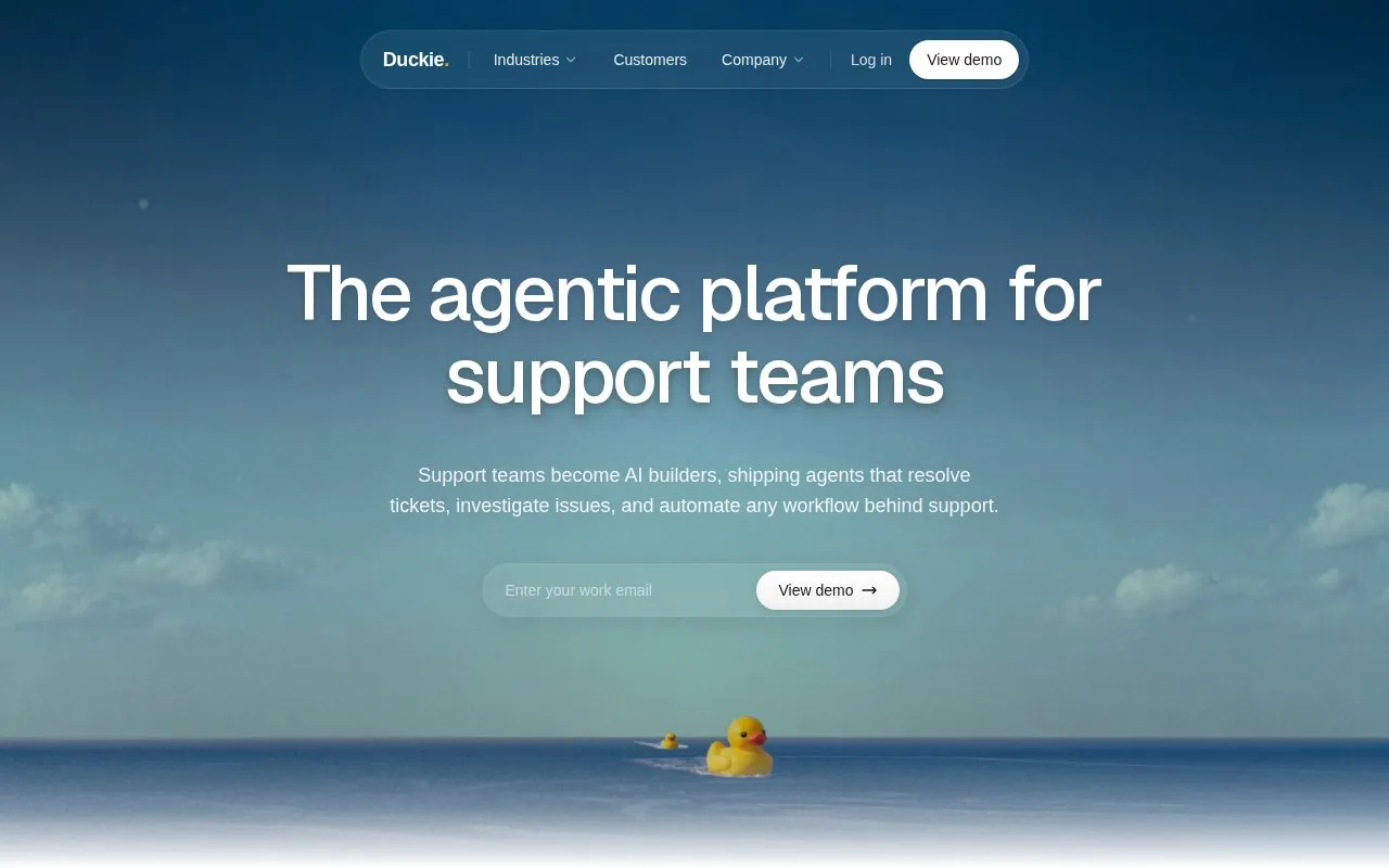 Duckie AI homepage screenshot