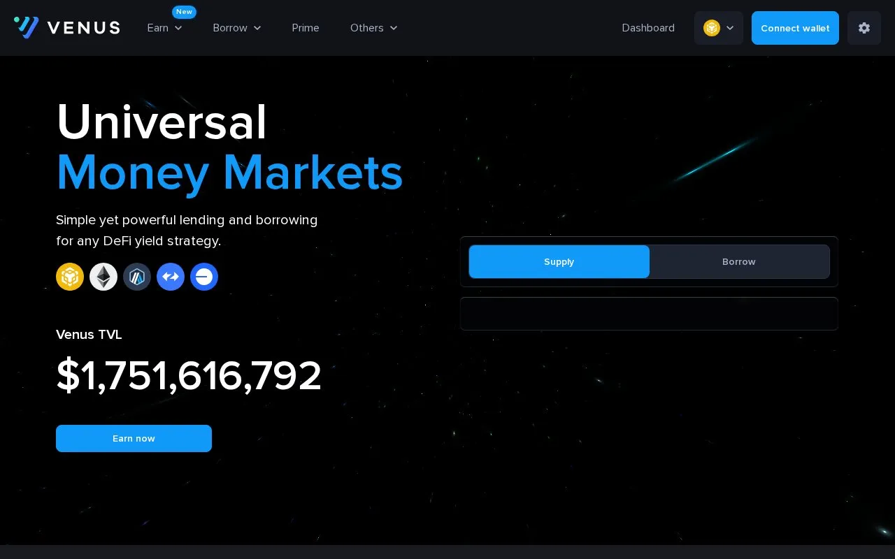 Venus Core Pool homepage screenshot