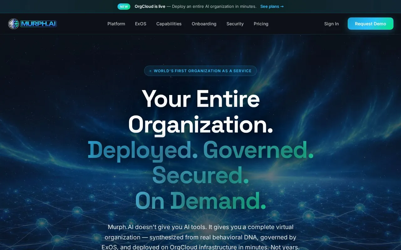 Murph AI homepage screenshot