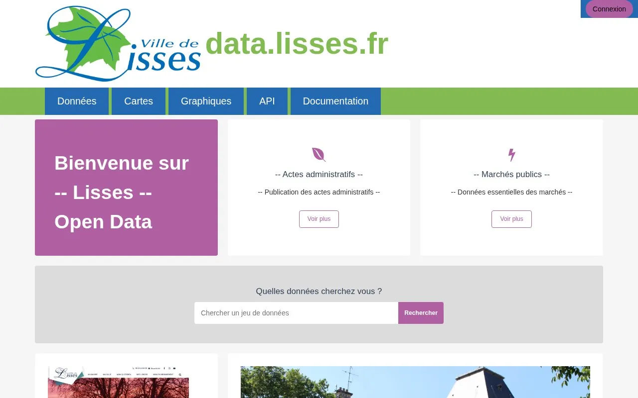 lisses-grandparissud.opendatasoft.com homepage screenshot