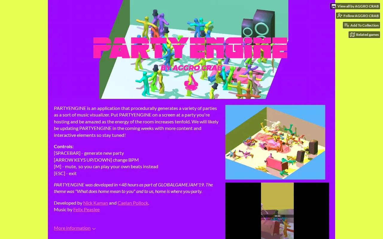 PartyEngine homepage screenshot
