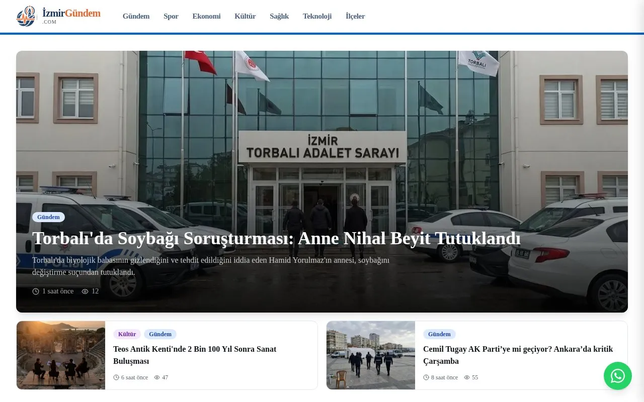 İzmirGündem.com homepage screenshot