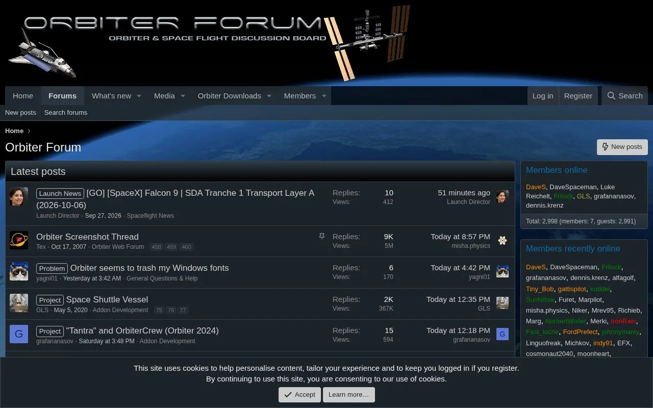 Orbiter homepage screenshot