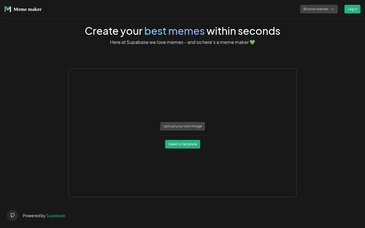 Meme Town homepage screenshot