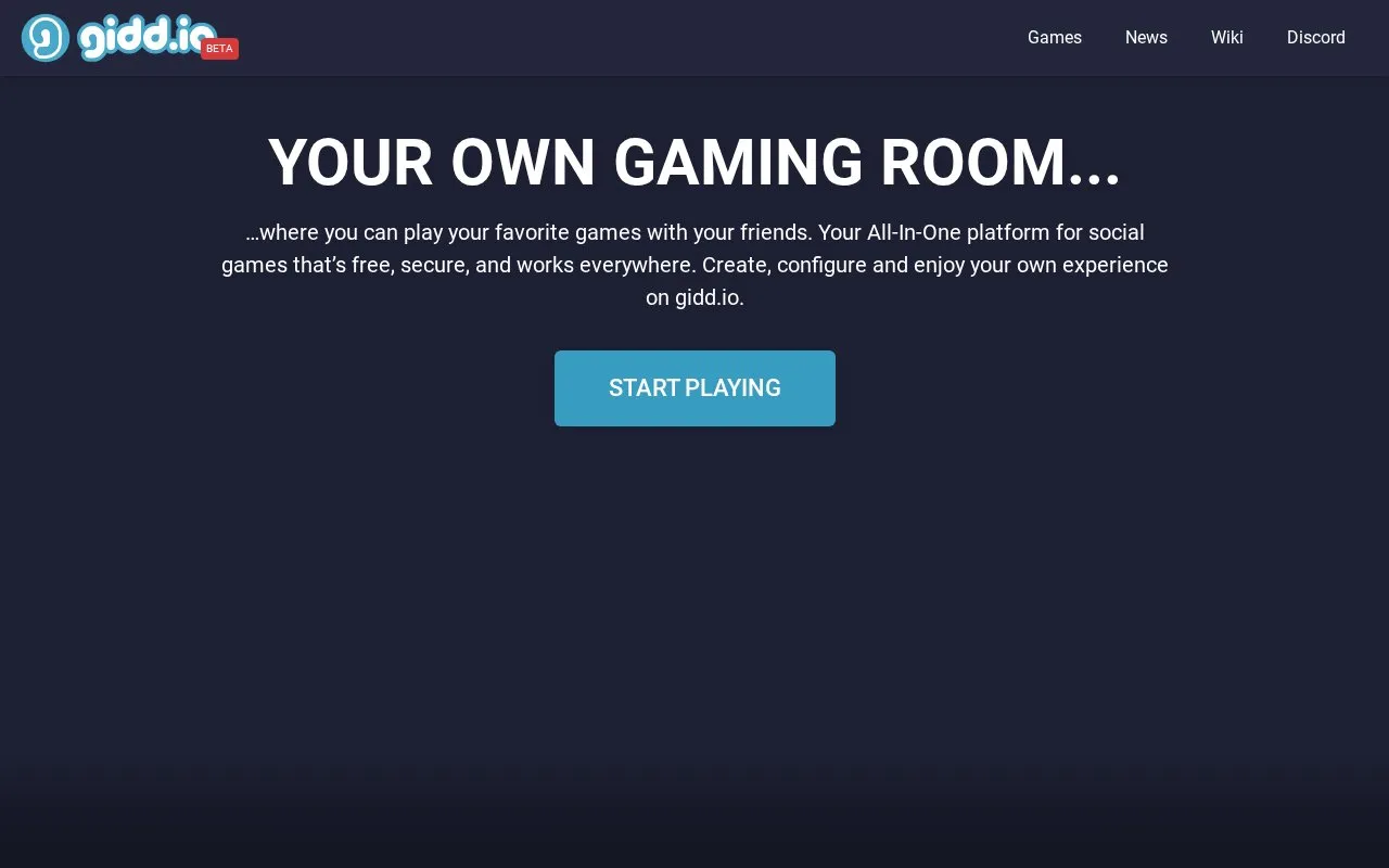 Gidd.io homepage screenshot