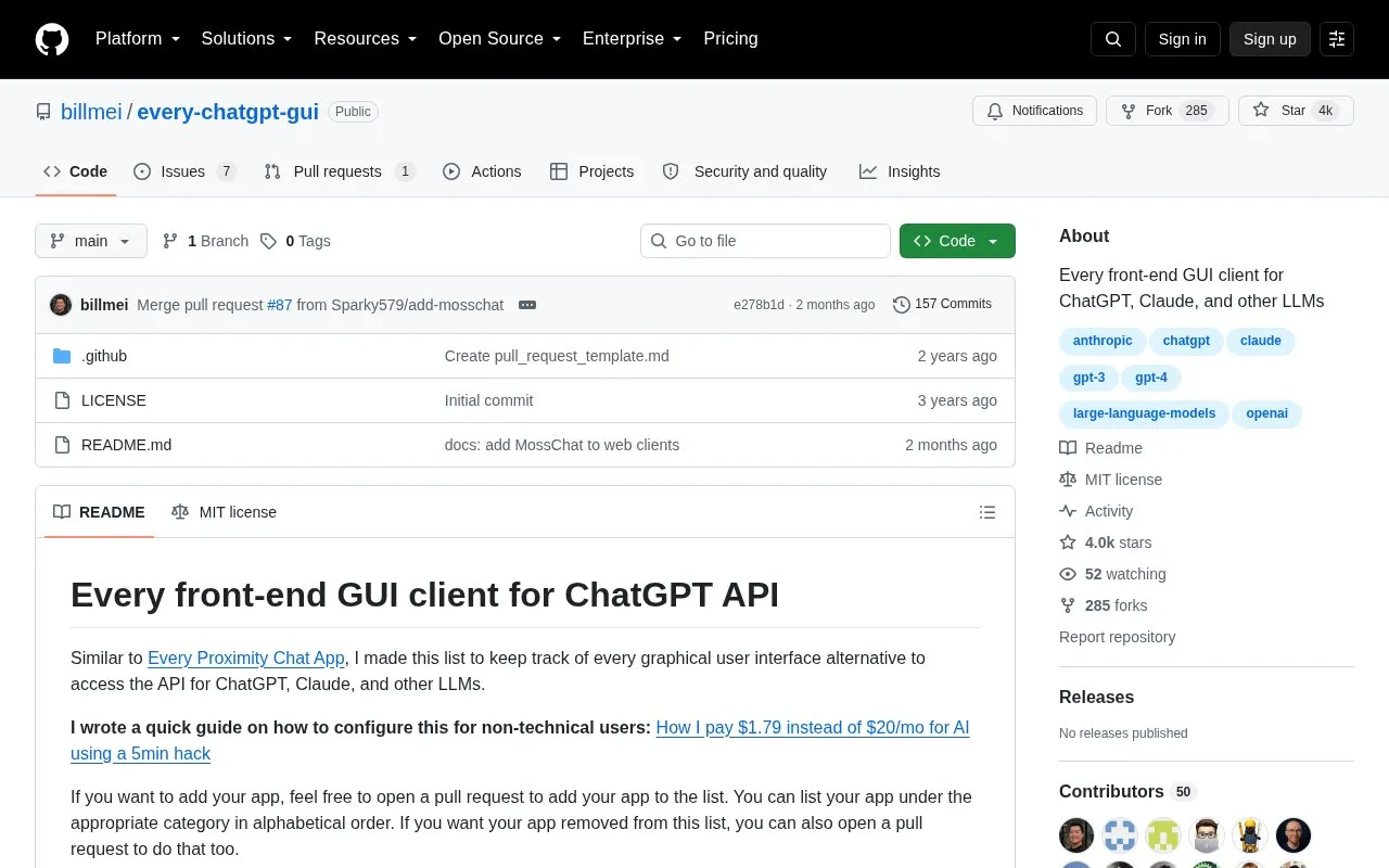 Every ChatGPT GUI homepage screenshot