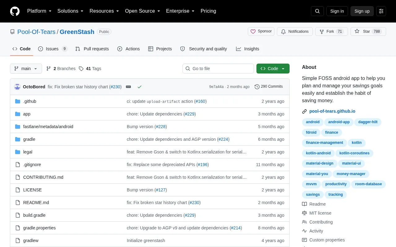 GreenStash homepage screenshot