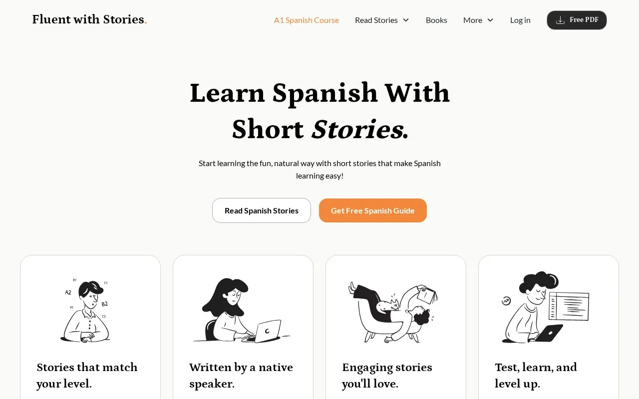 FluentWithStories homepage screenshot