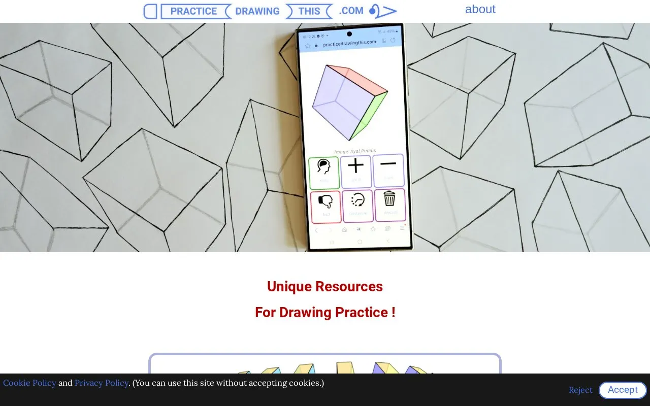 Practice Drawing This! homepage screenshot