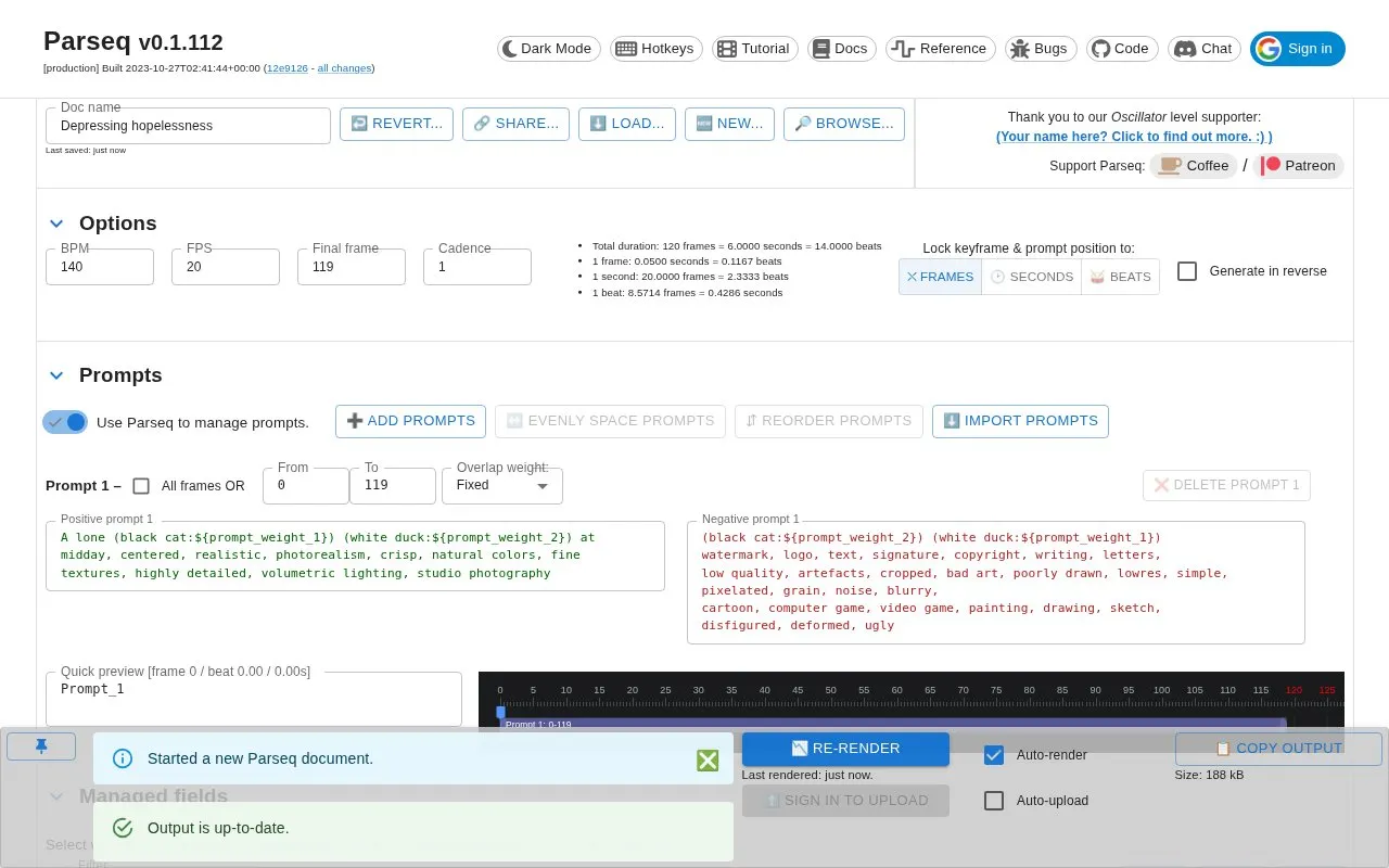 Parseq homepage screenshot