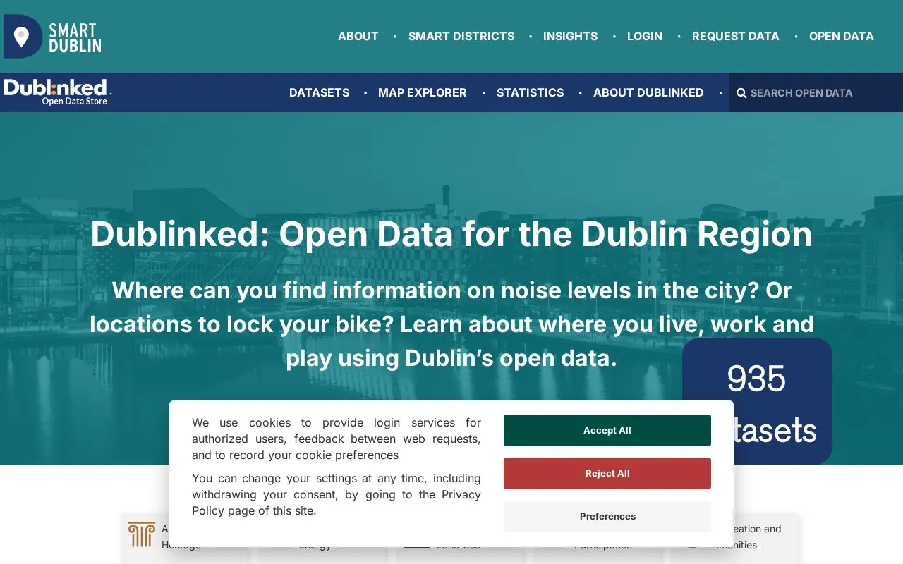 Dublinked homepage screenshot