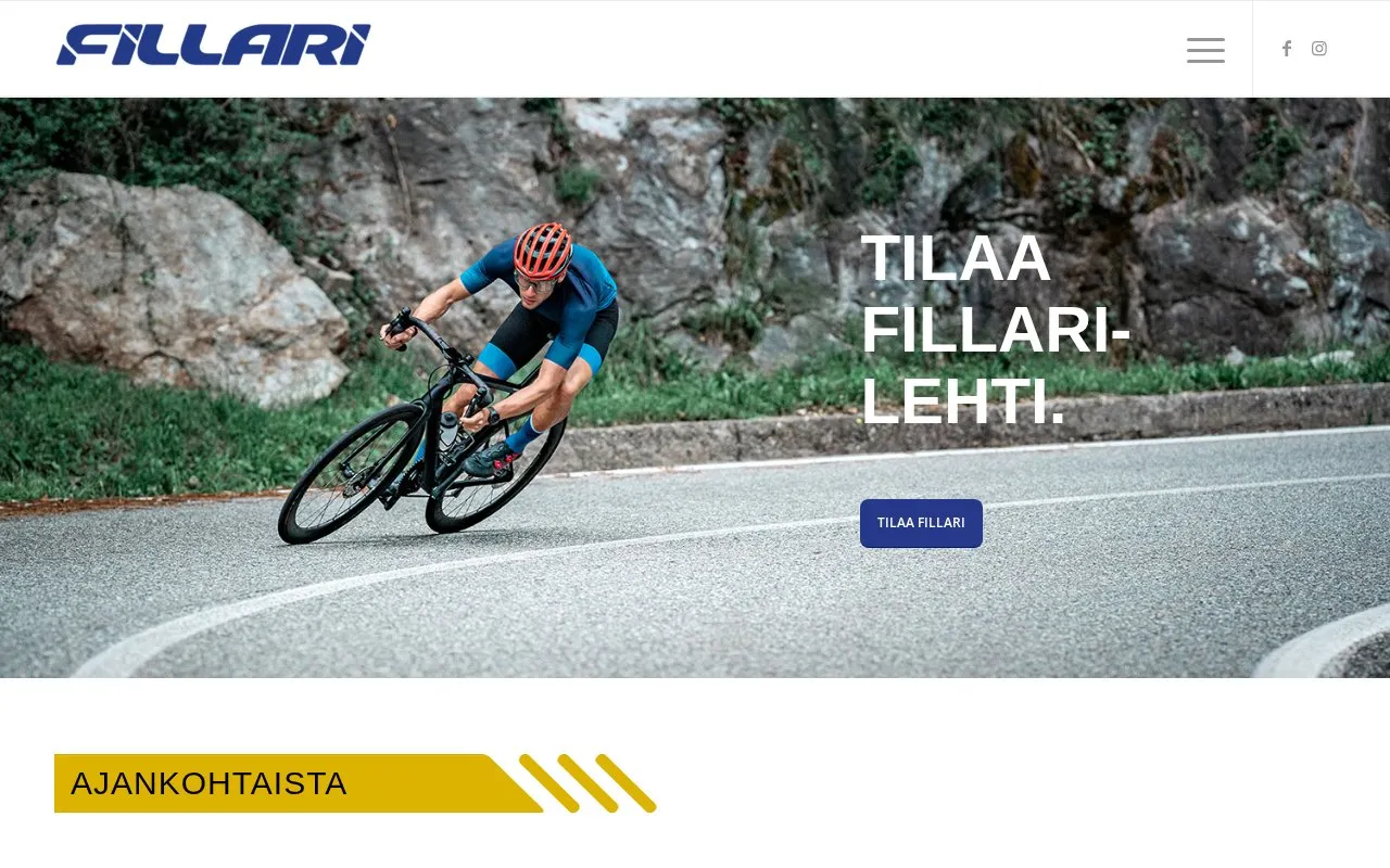Fillari homepage screenshot