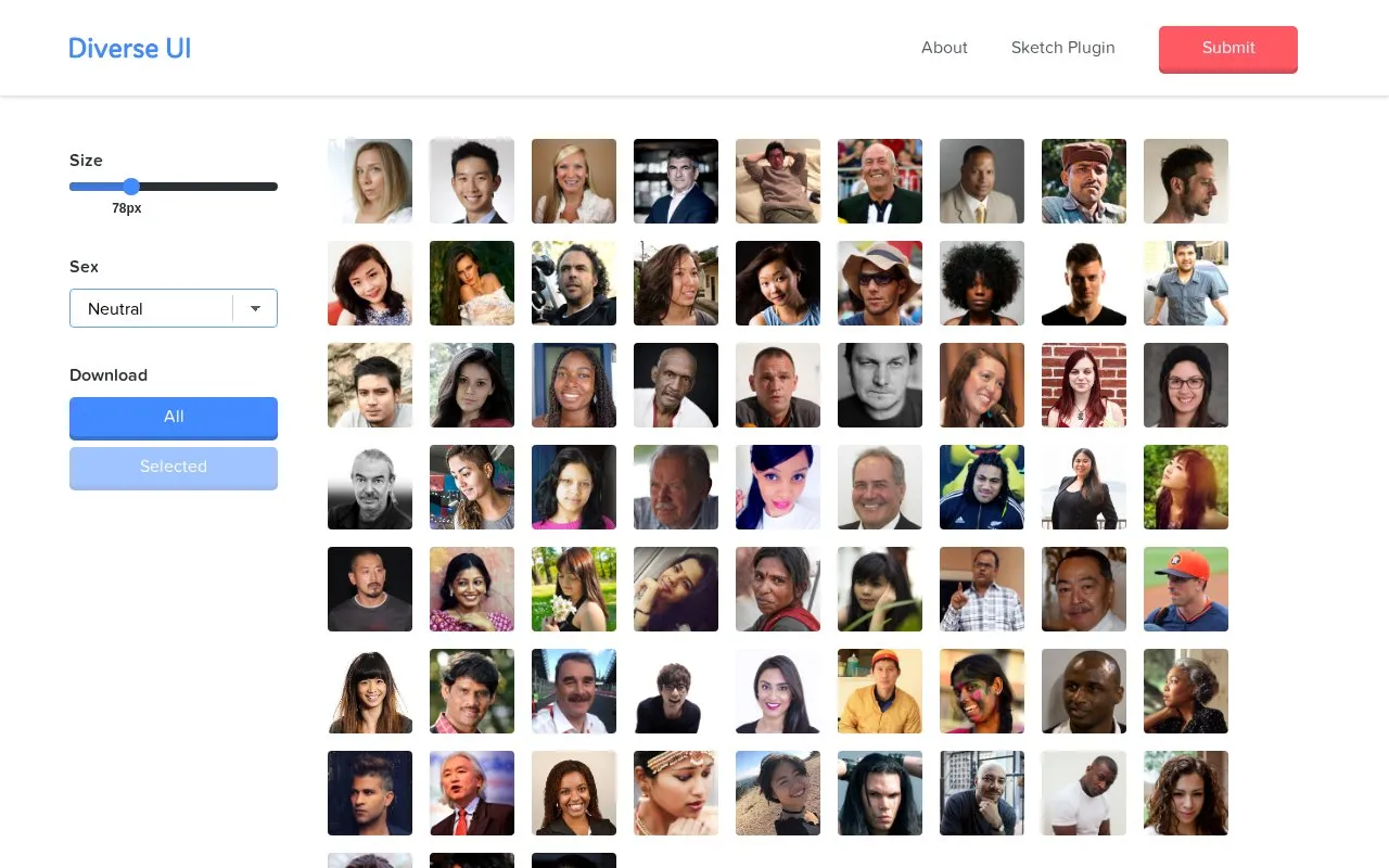 diverseui homepage screenshot