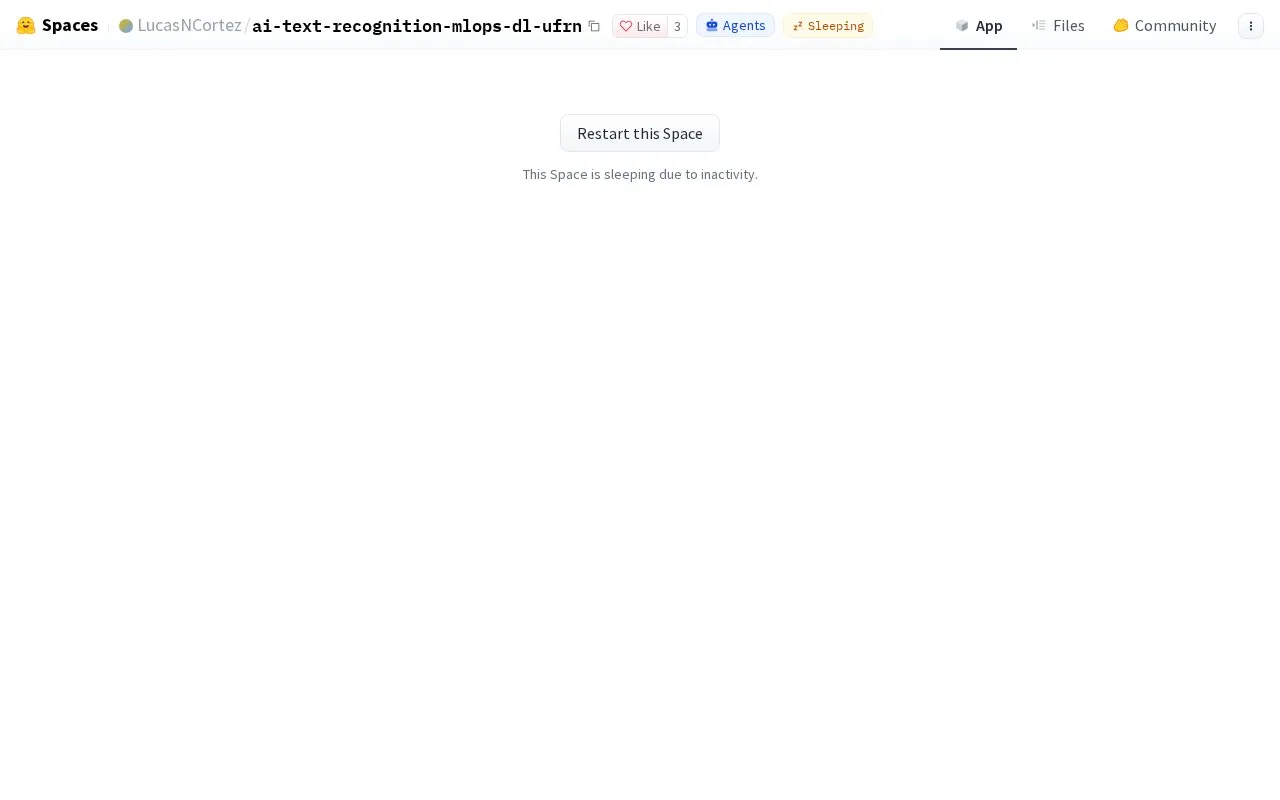 Ai Text Recognition Mlops Dl Ufrn homepage screenshot