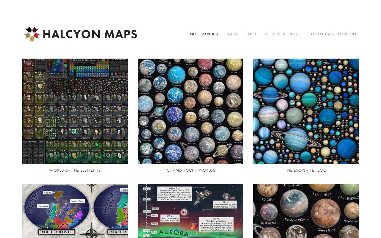 HalcyonMaps homepage screenshot