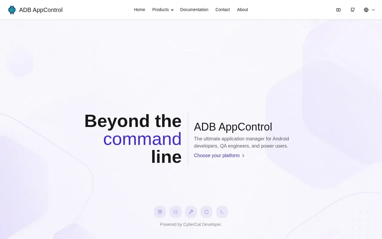 ADB AppControl homepage screenshot