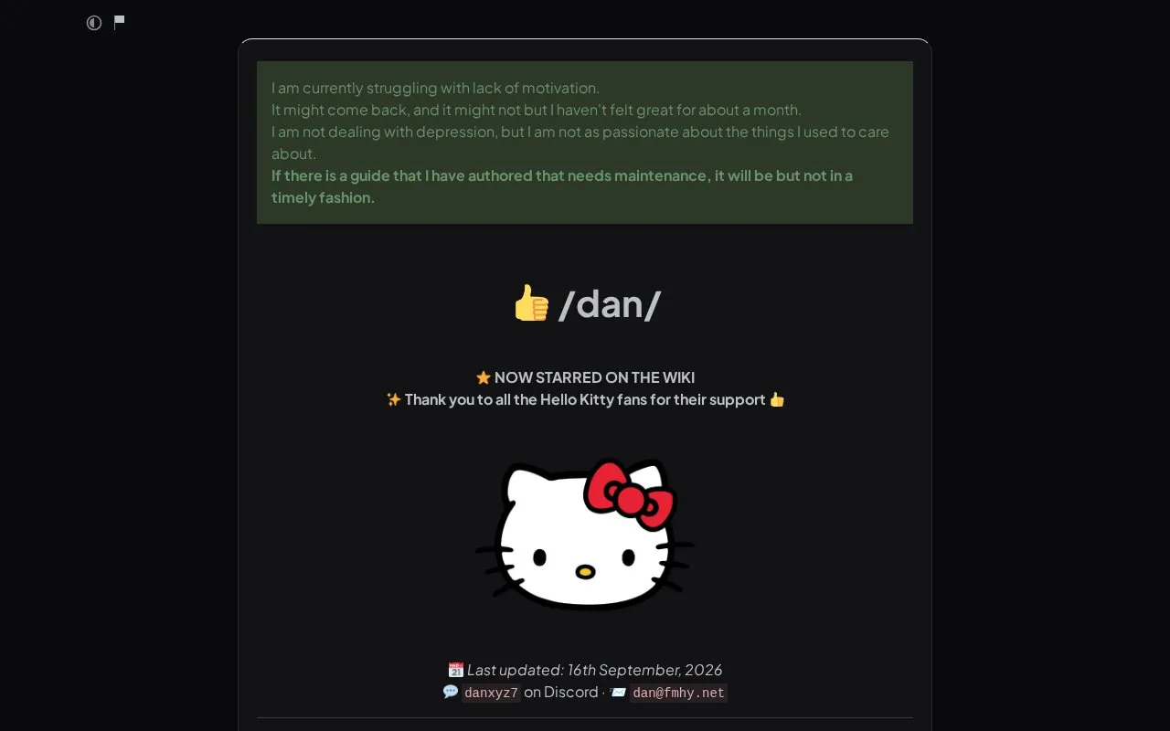Dan's Guides homepage screenshot