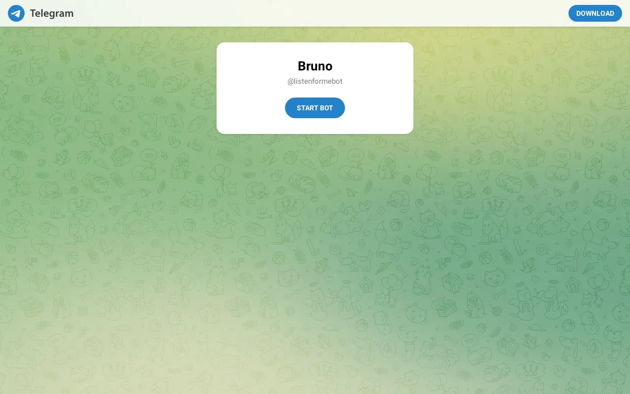 @listenformebot homepage screenshot