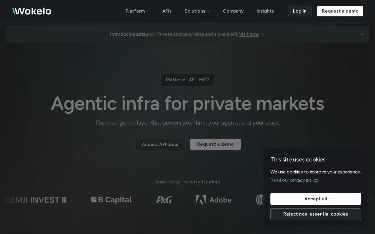 Wokelo homepage screenshot