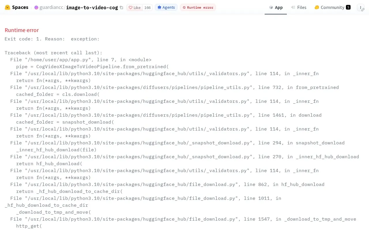 Image To Video Cog homepage screenshot