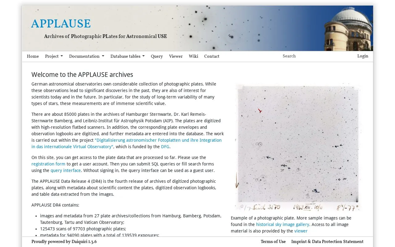 APPLAUSE homepage screenshot