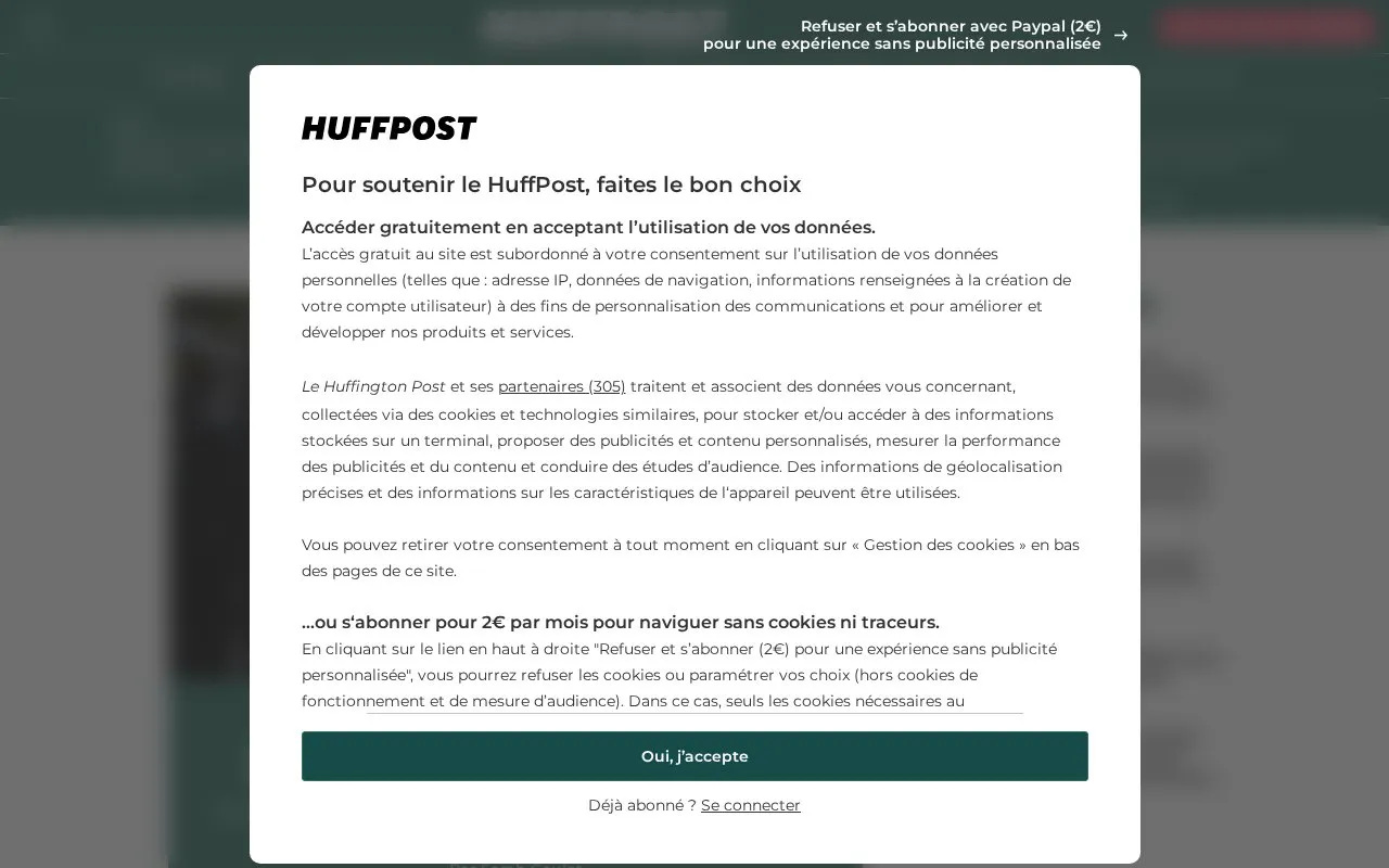Huffington Post France homepage screenshot