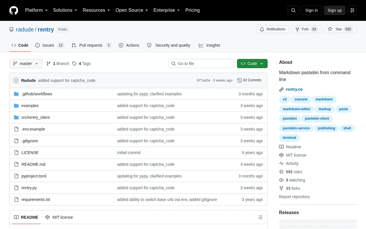 CLI homepage screenshot