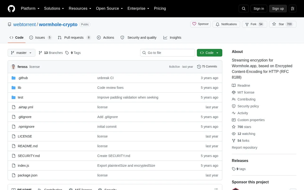 Wormhole Crypto homepage screenshot