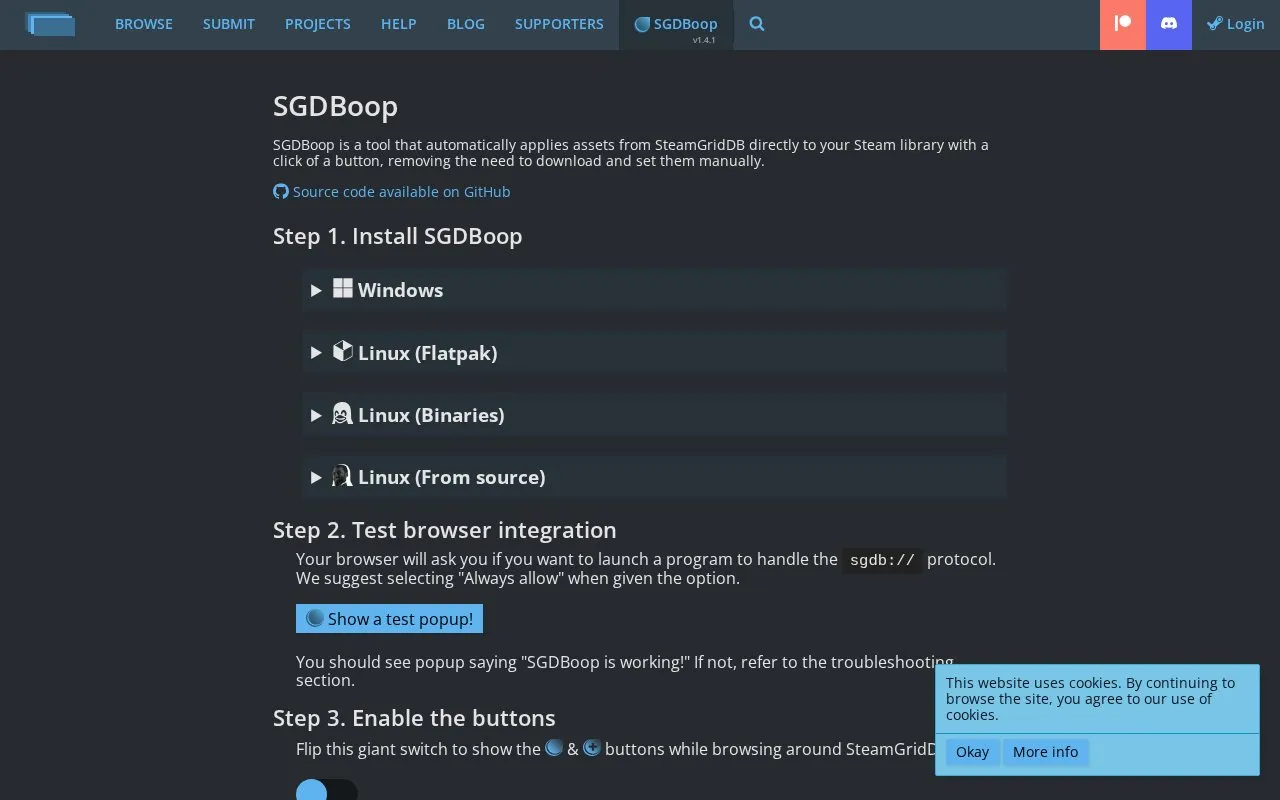 Automation homepage screenshot