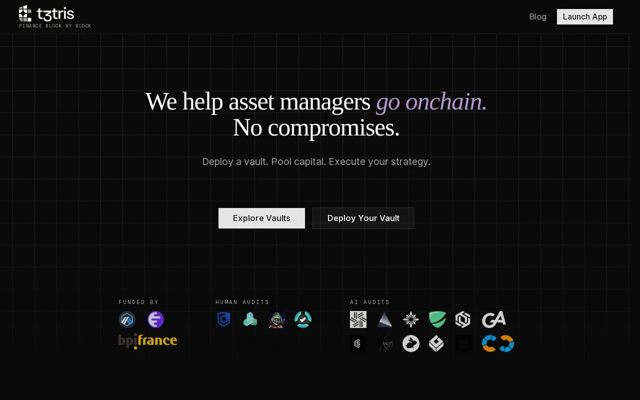 T3tris Finance homepage screenshot