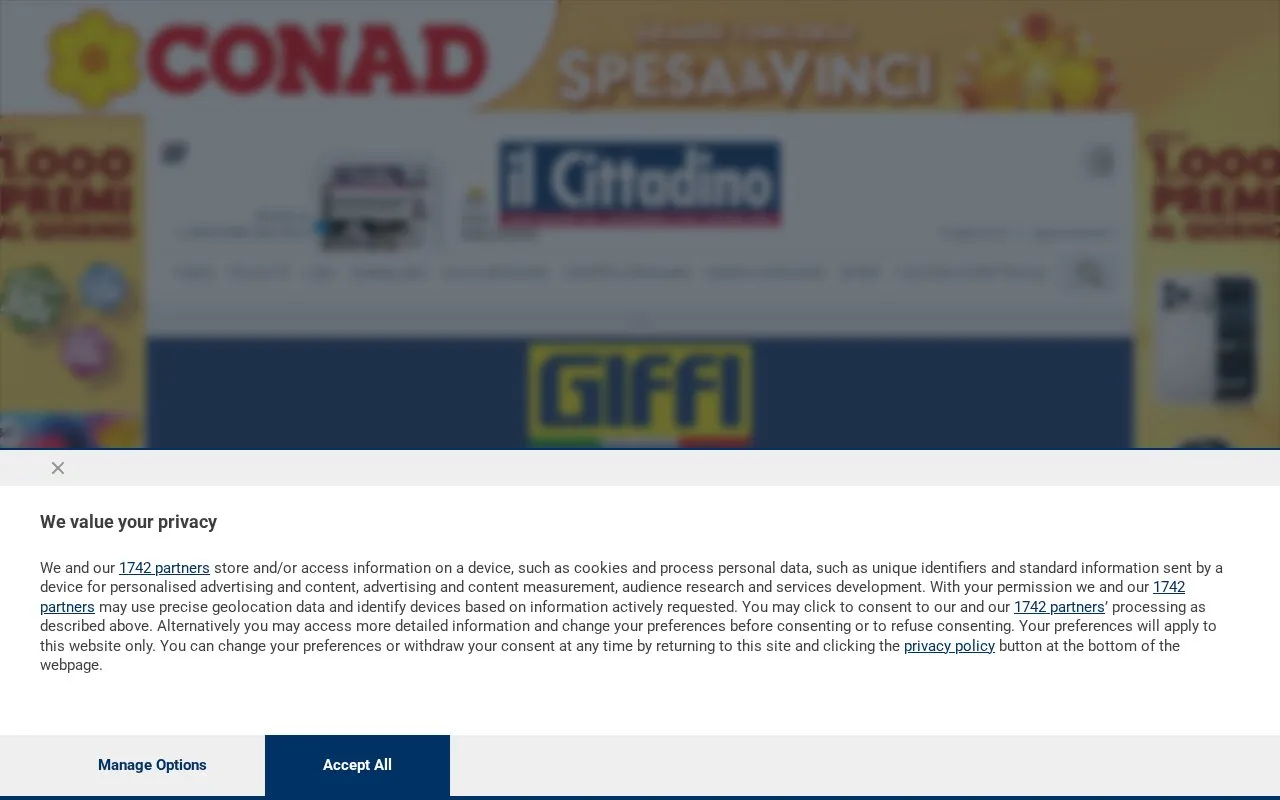 Il Cittadino di Lodi homepage screenshot