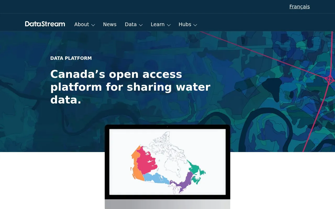 DataStream homepage screenshot
