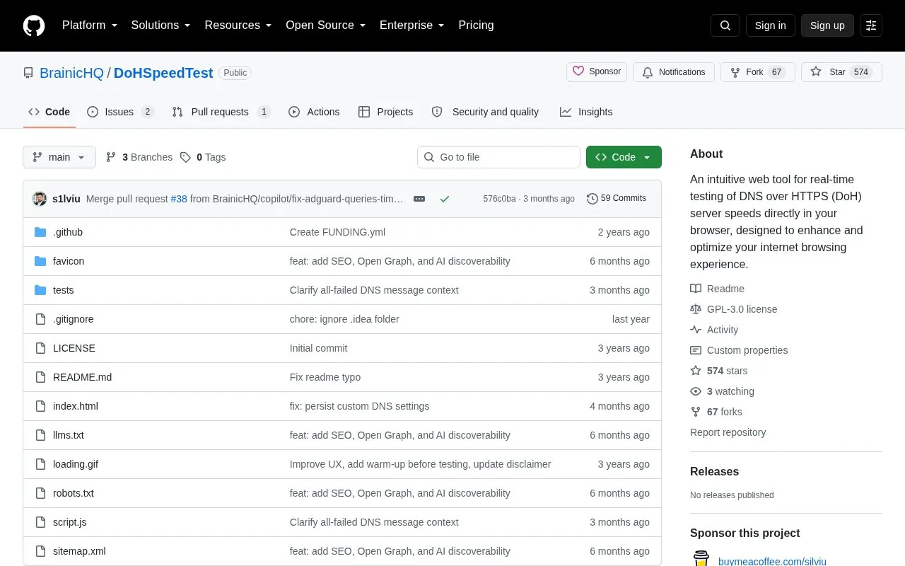 Do Hspeed Test homepage screenshot