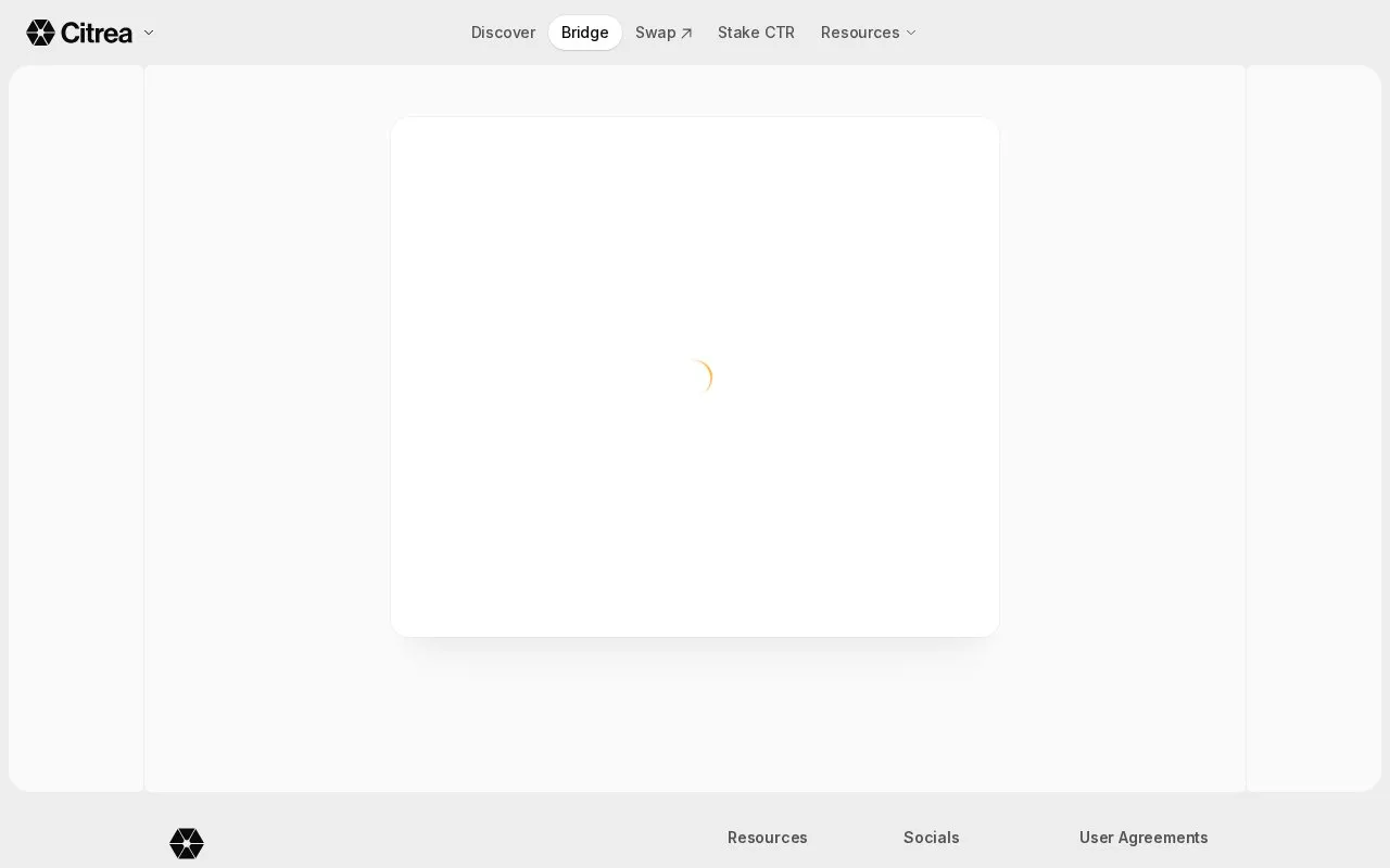 Citrea Bridge homepage screenshot