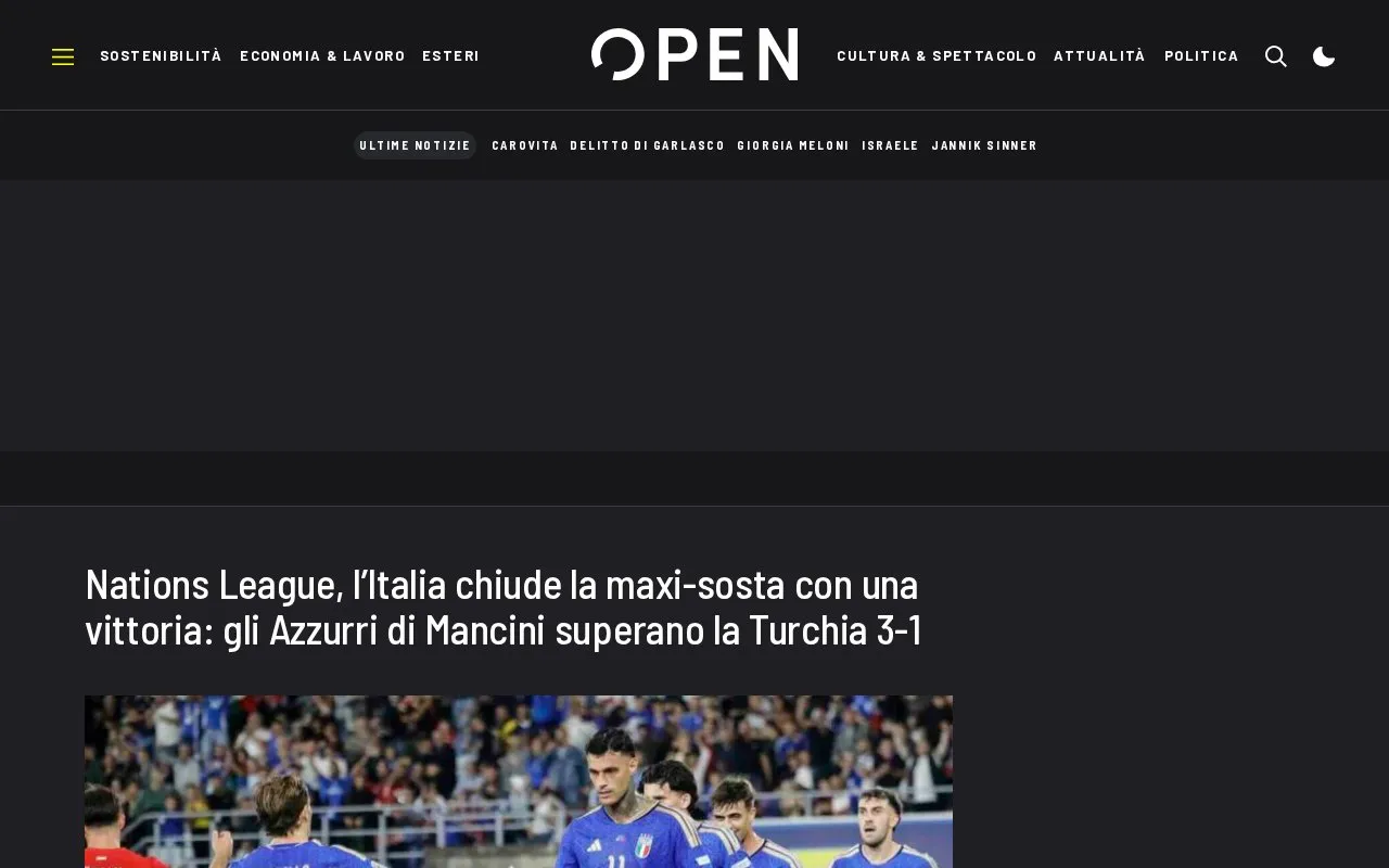Open homepage screenshot
