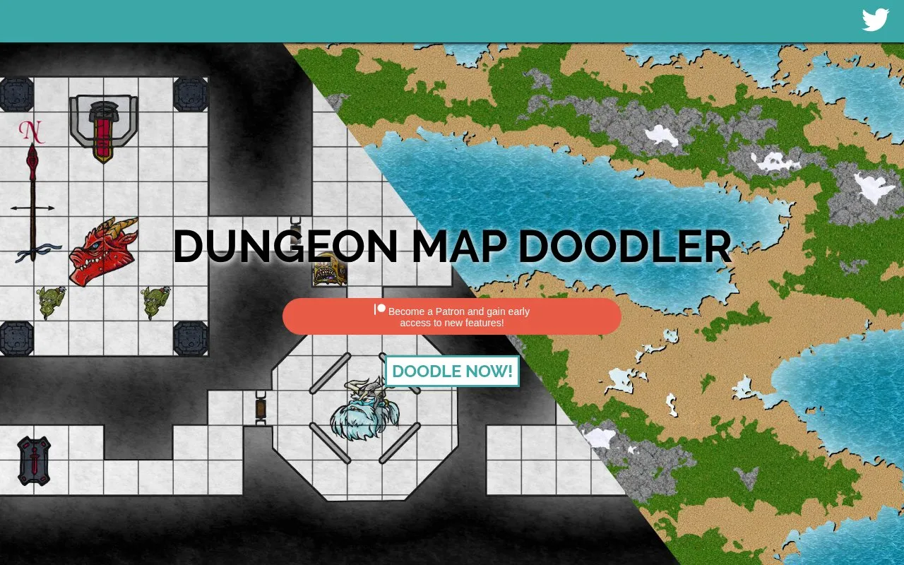 Dungeon Map Doodler homepage screenshot