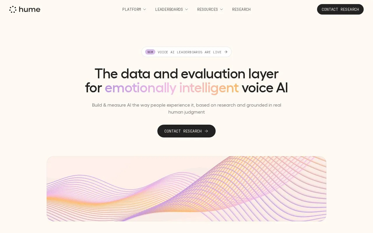Hume homepage screenshot