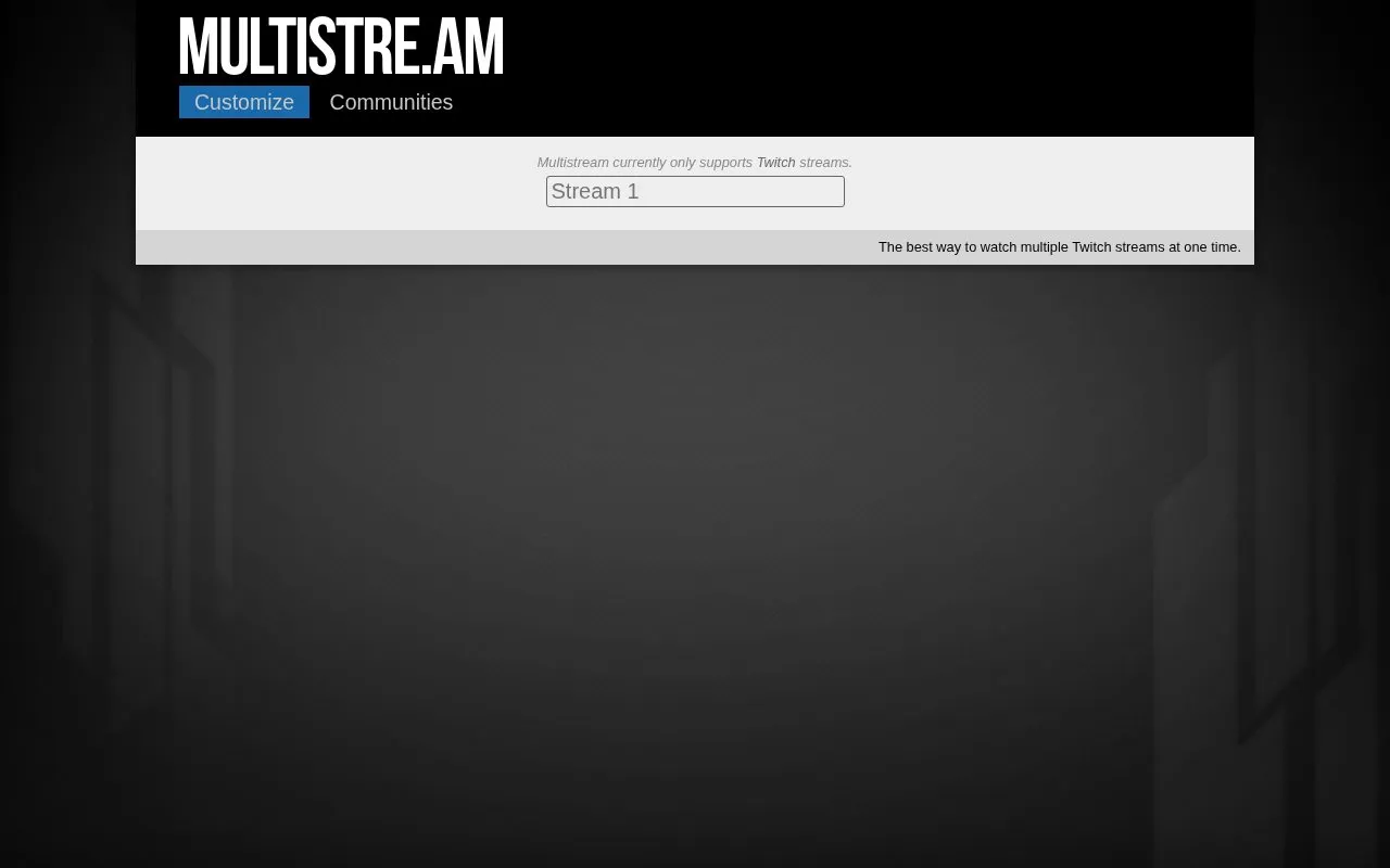 MultiStre.am homepage screenshot